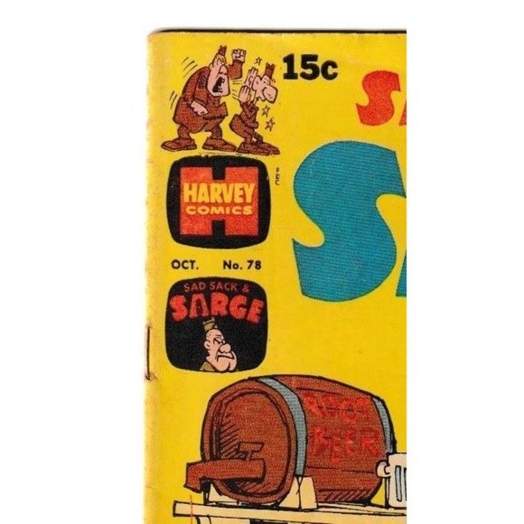 Vintage Harvey Comics Oct #78 Sad Sack & The Sarge Comic Book - Picture 5 of 8